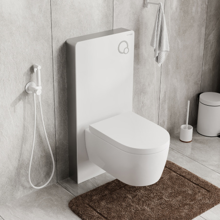 Пристенный модуль системы инсталляции для унитазов Wasserkraft Naab 86TLT.040.PE.WH белый (пневматический смыв)